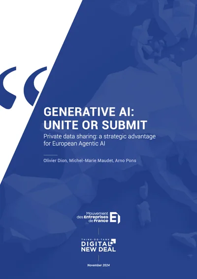 Couverture de « IA générative : s’unir ou subir »