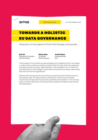 Couverture de « Towards a Holistic EU Data Governance »